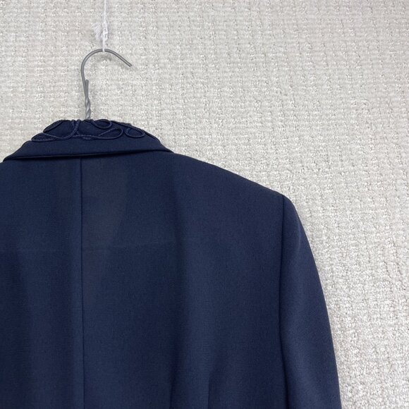 VTG 80' J.R. Petite by Joseph Ribkoff Dressy Blazer Double Breasted Blue Wom 4 - Picture 16 of 16